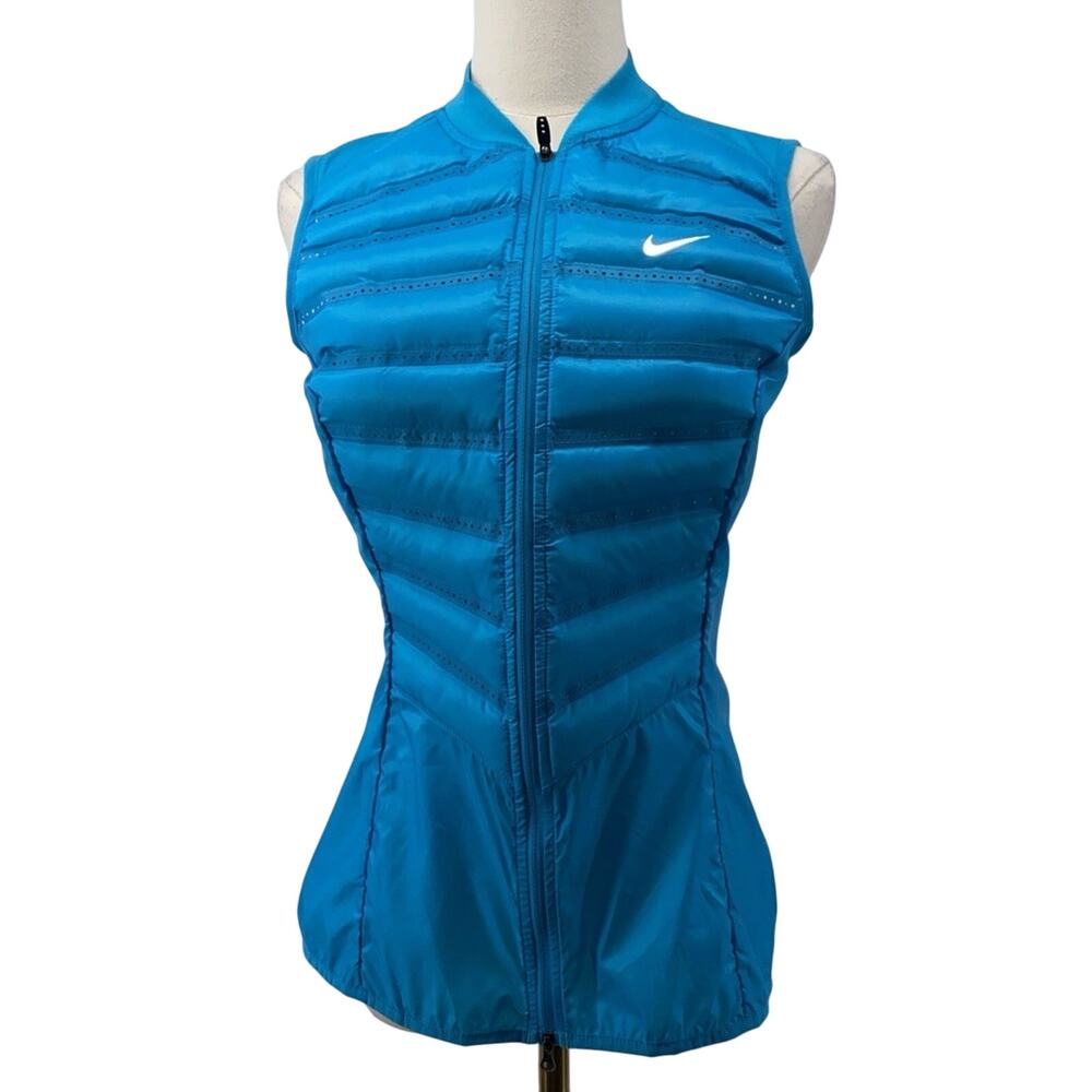 NEW NIKE Aeroloft 800 Fill Down Womens Running Vest Small Blue NWT $180